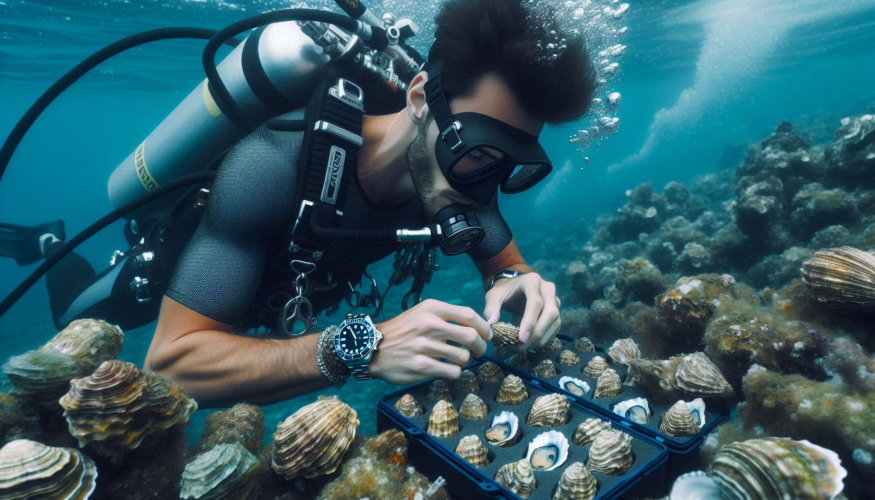 Rolex watch and a deep sea diver near New York, NY