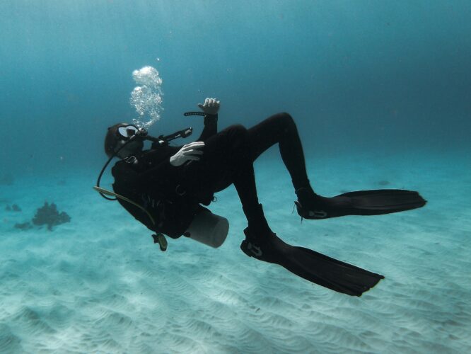 Seamaster Diver 300M Co-Axial Watches watch repair and service in New York, city; picture of a deep sea diver.